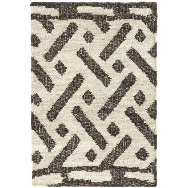 Dash and Albert Rugs Loki Flatweave Geometric Area Rug in Brown/Beige